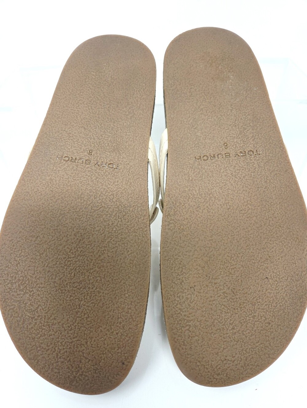 Tory Burch 8 Miller Cloud Orange Tand Slides Slip On Thong Sandals Summer Resort - Picture 7 of 7